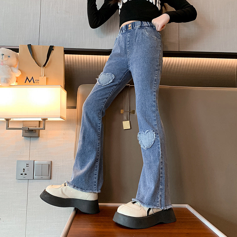 Wholesale Cotton Girls Flared Pants